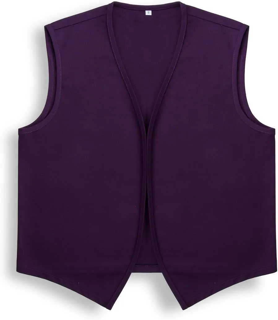 AMNPOLEN Unisex No Pocket Button Uniform Vest Halloween Costume Outfit