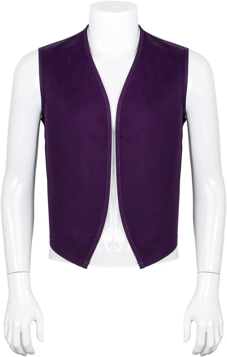 AMNPOLEN Unisex No Pocket Button Uniform Vest Halloween Costume Outfit