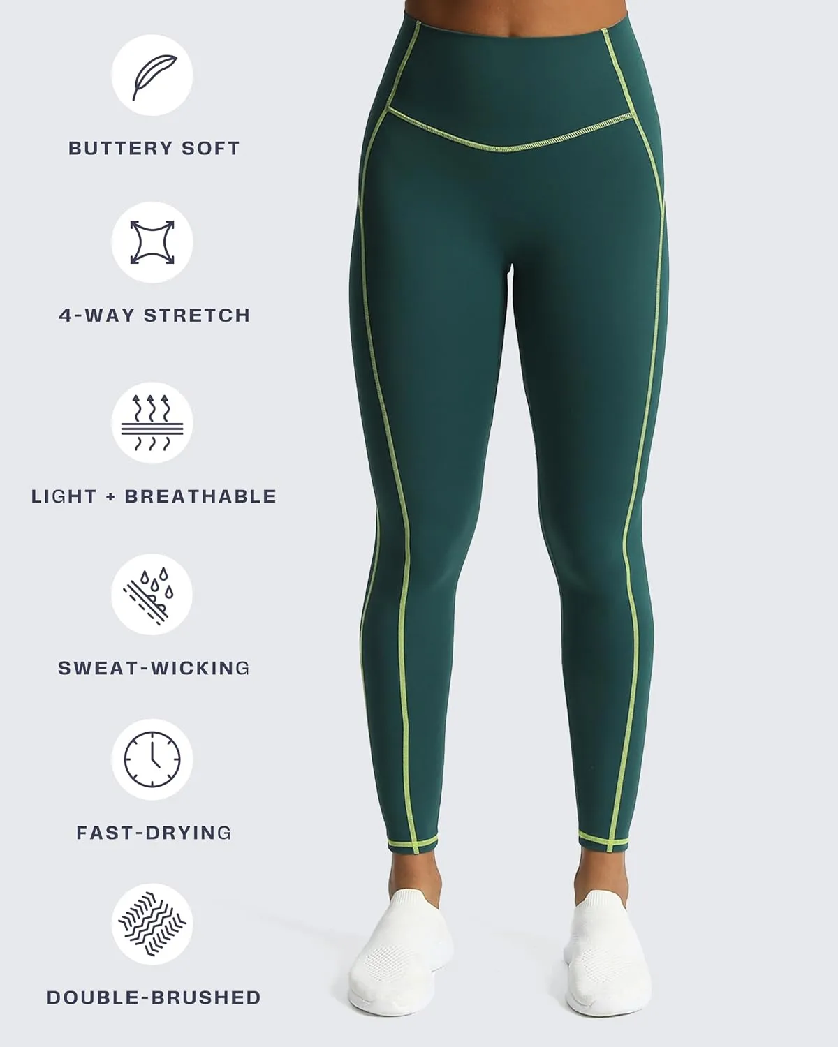 Aoxjox Workout Leggings for Women High Waisted Exercise Athletic Gym Fitness Yoga Lexi Lined Pants 26"
