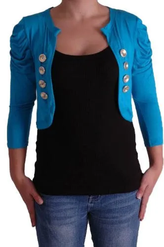 Celeste Military Open Front Cardigan