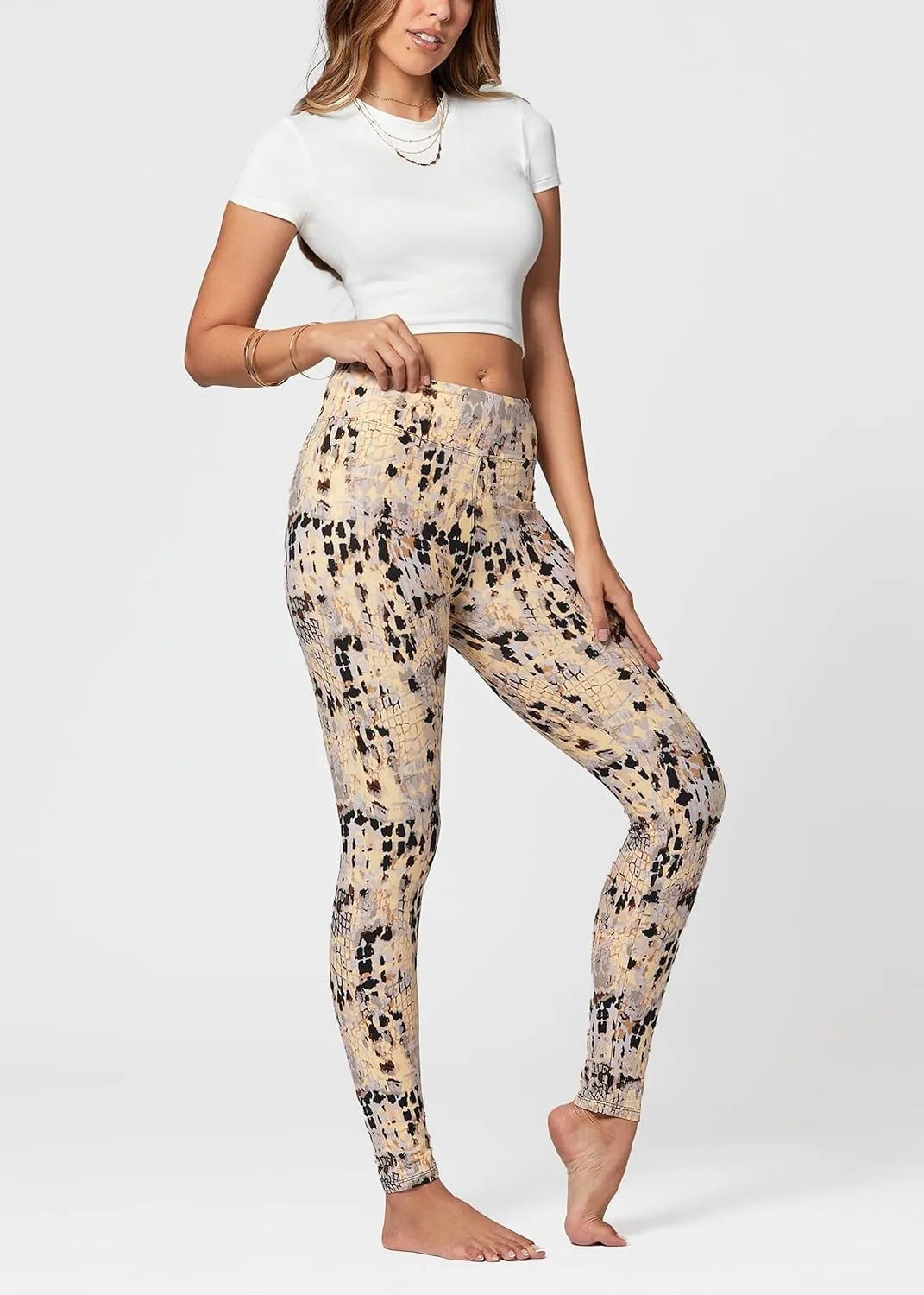 Conceited High Waisted Ultra Soft Leggings for Women - Capri Length and Biker Shorts - Available in Plus Size