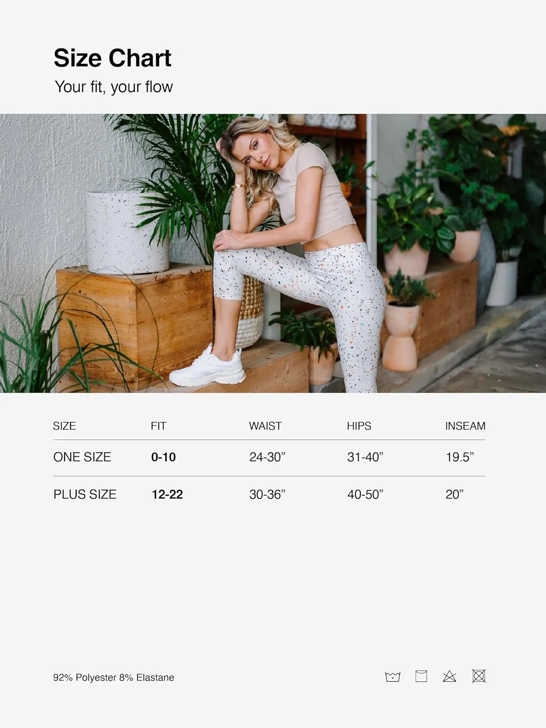 Conceited High Waisted Ultra Soft Leggings for Women - Capri Length and Biker Shorts - Available in Plus Size