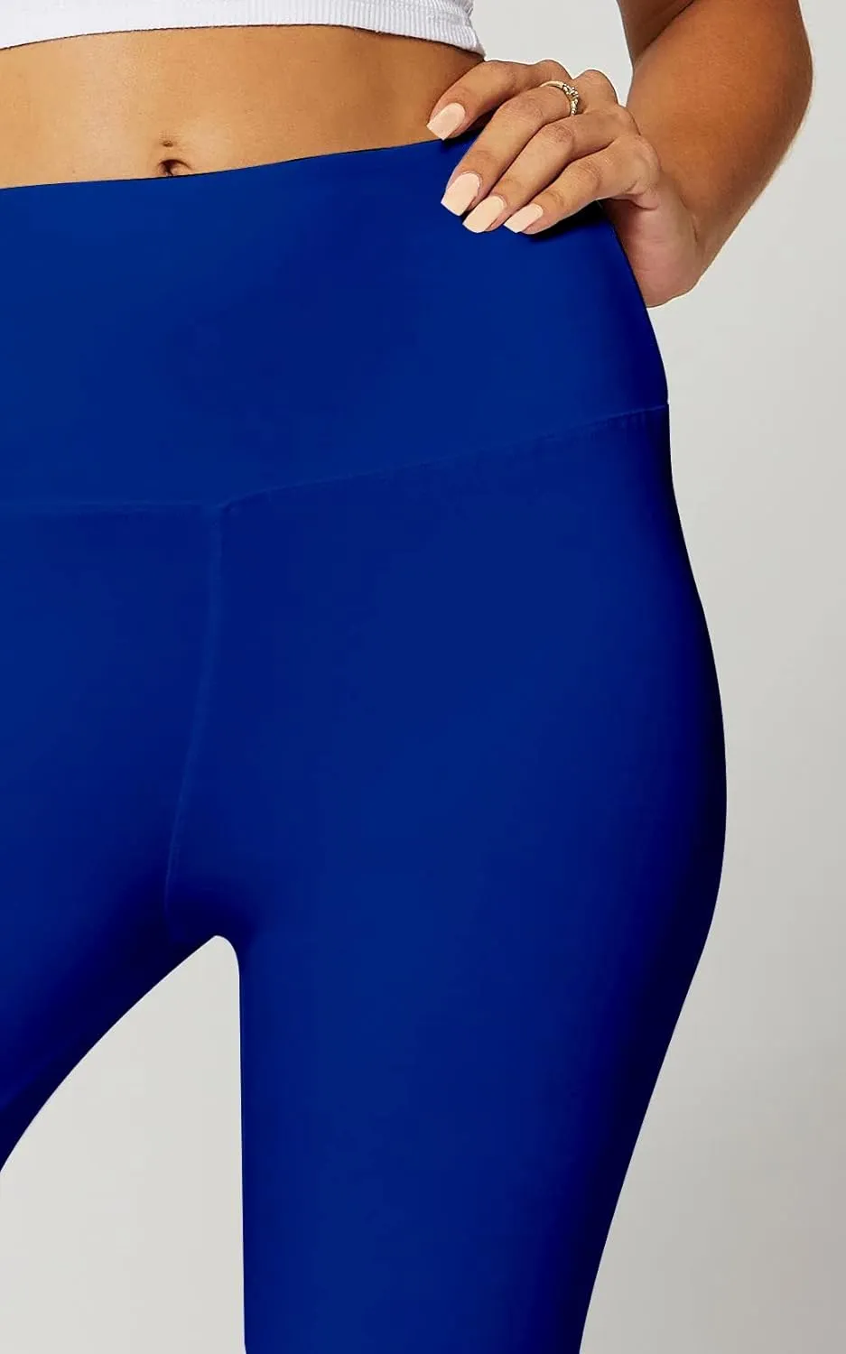 Conceited High Waisted Ultra Soft Leggings for Women - Full Length, Capri Length and Biker Shorts - Available in Plus Size