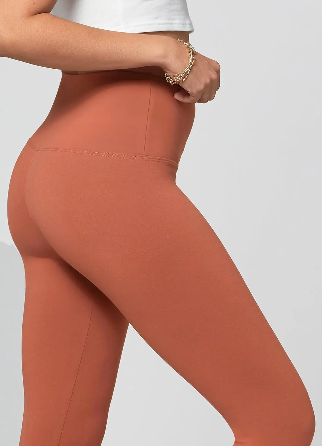 Conceited High Waisted Ultra Soft Leggings for Women - Full Length, Capri Length and Biker Shorts - Available in Plus Size