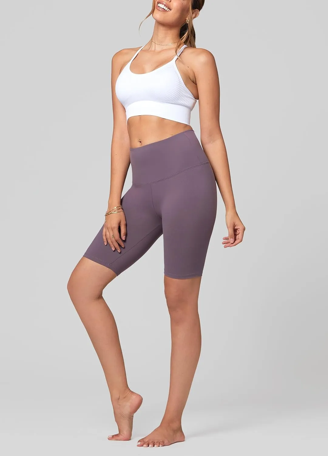 Conceited High Waisted Ultra Soft Leggings for Women - Full Length, Capri Length and Biker Shorts - Available in Plus Size