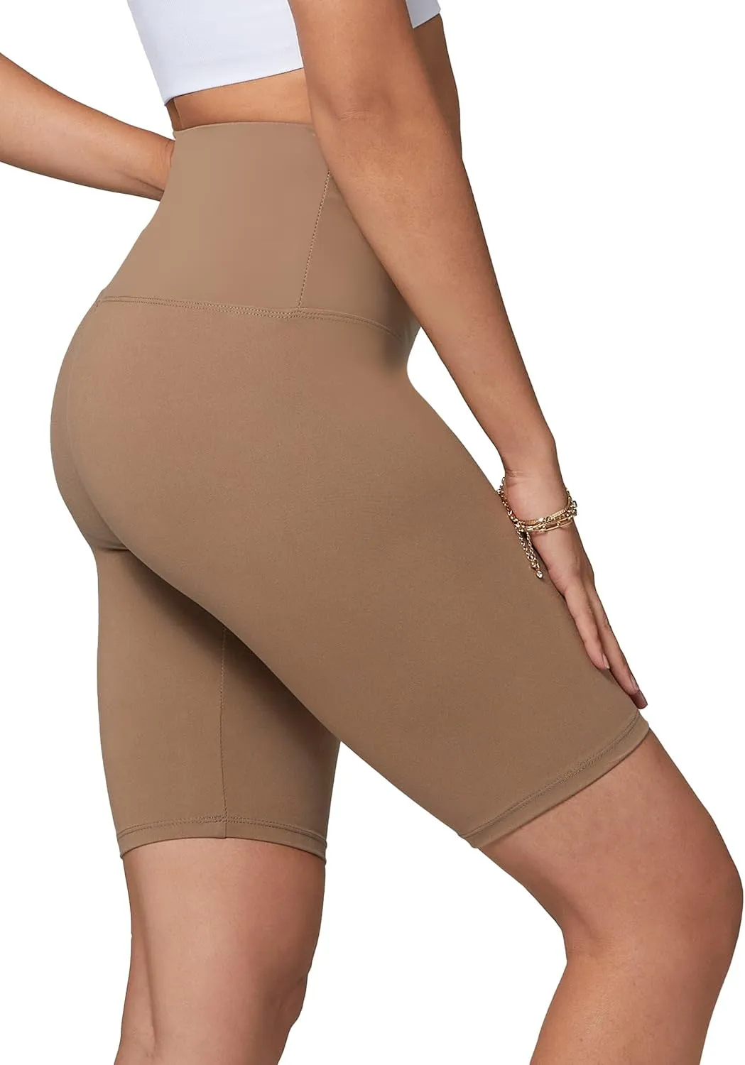 Conceited High Waisted Ultra Soft Leggings for Women - Full Length, Capri Length and Biker Shorts - Available in Plus Size