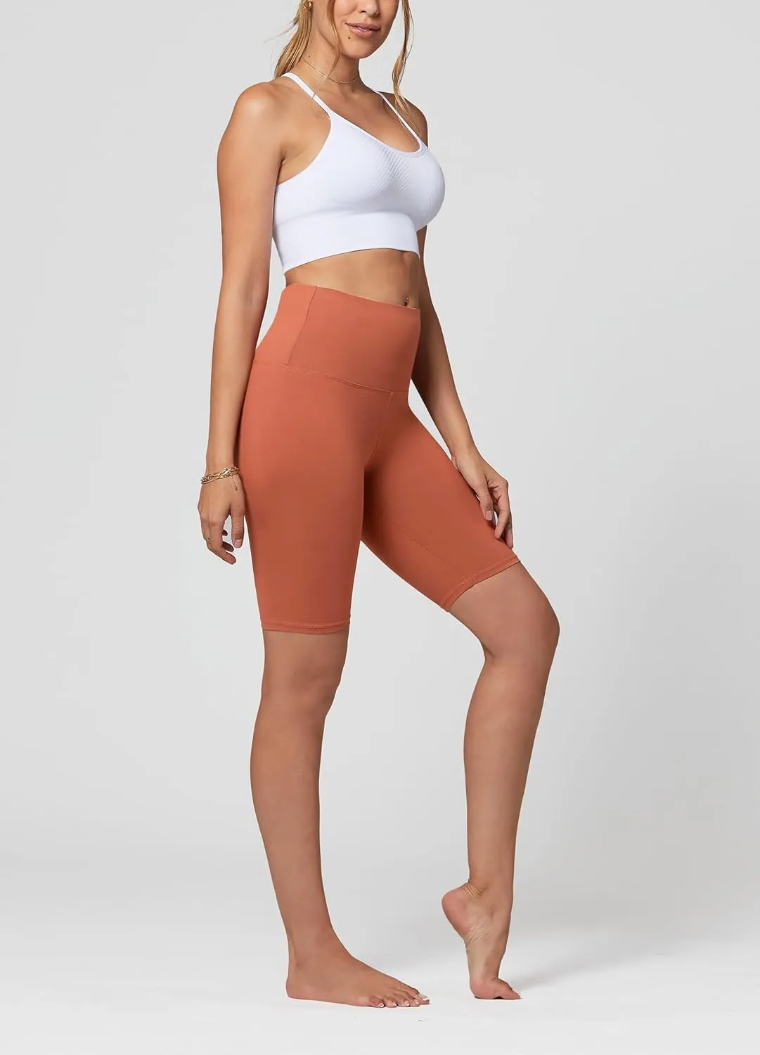 Conceited High Waisted Ultra Soft Leggings for Women - Full Length, Capri Length and Biker Shorts - Available in Plus Size