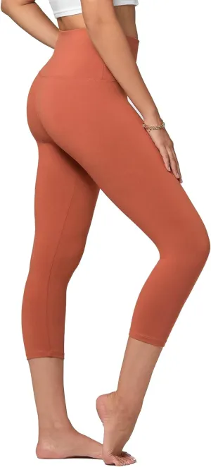 Conceited High Waisted Ultra Soft Leggings for Women - Full Length, Capri Length and Biker Shorts - Available in Plus Size