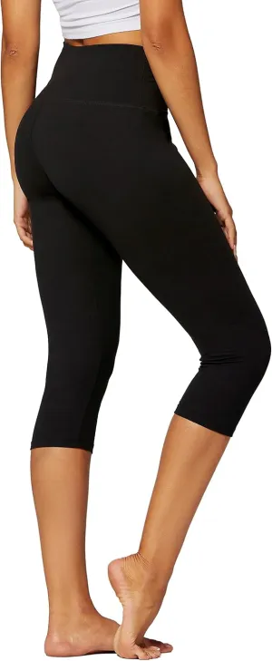 Conceited High Waisted Ultra Soft Leggings for Women - Full Length, Capri Length and Biker Shorts - Available in Plus Size