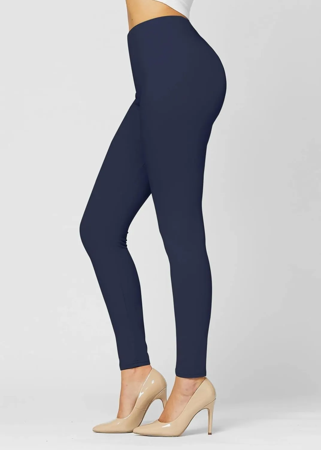 Conceited Ultra Soft Leggings for Women - Full Length, Biker Shorts and Capri's - High Rise - Regular and Plus Size