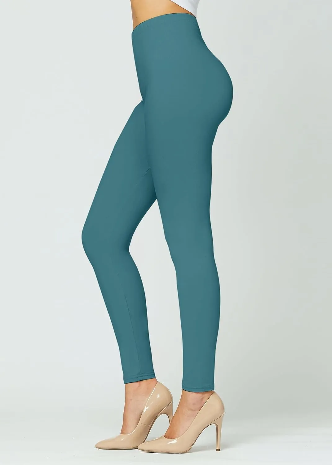 Conceited Ultra Soft Leggings for Women - Full Length, Biker Shorts and Capri's - High Rise - Regular and Plus Size