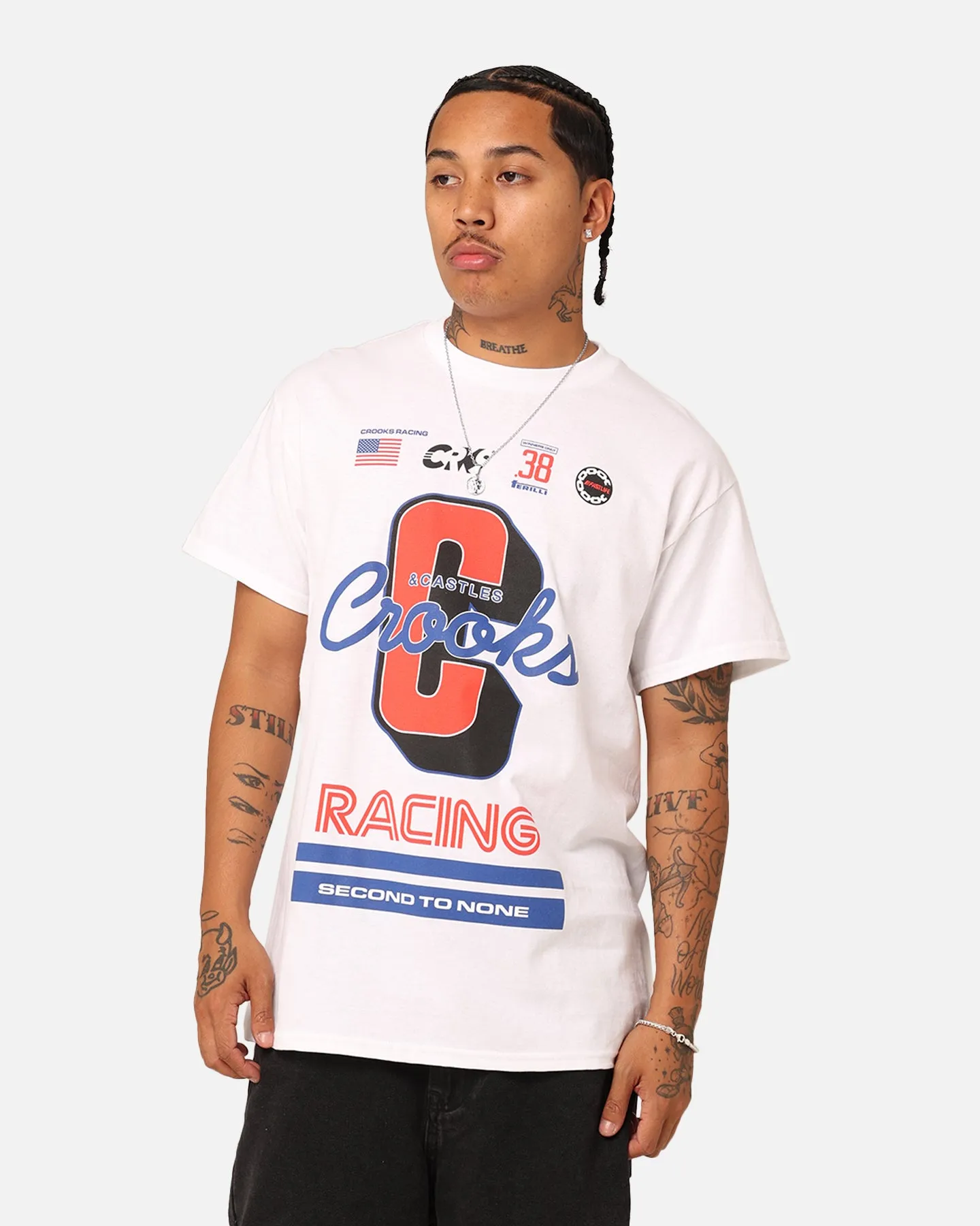 Crooks & Castles Racing T-Shirt White