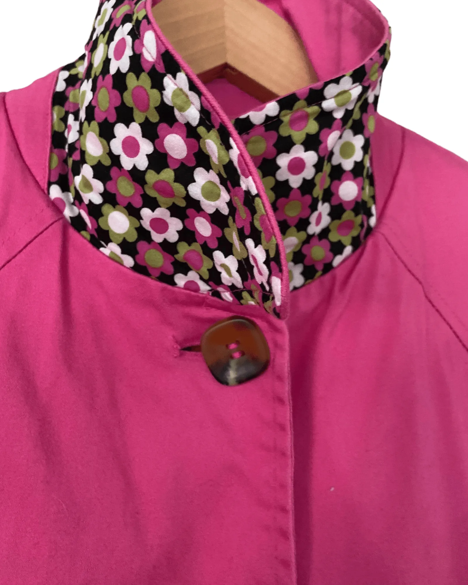 Dark Winter Pink Twill Coat