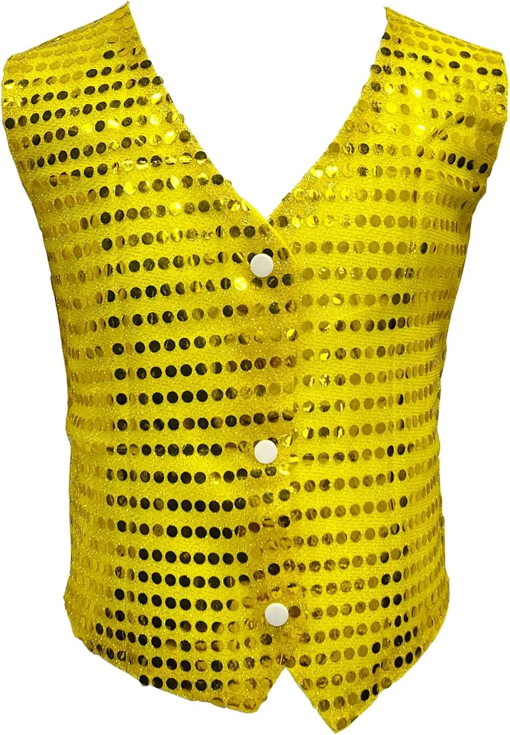 Kids Boys Girls Sequins Waistcoat Sleeveless V neckline Hip-Hop Jazz Dance Party Stage Performance Jacket Vest Costume
