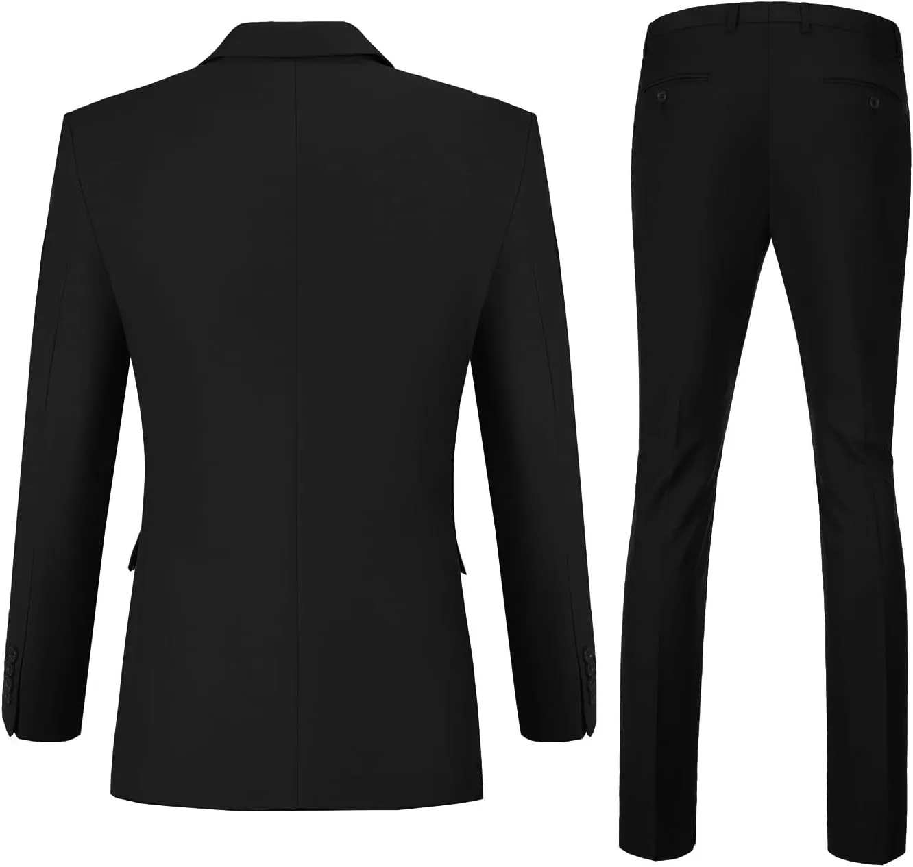 Men Suit 2 Piece Groomsmen Tuxedo Prom Blazer Slim Fit Suits Two Button Wedding Dress Jacket Pants Set with Tie