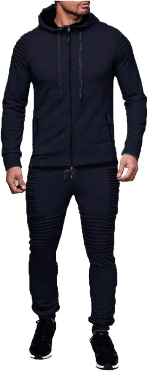 Men's Casual Tracksuit Full Zip Hoodie Sweatsuit Jogging Sports Athletic Sweat Suits
