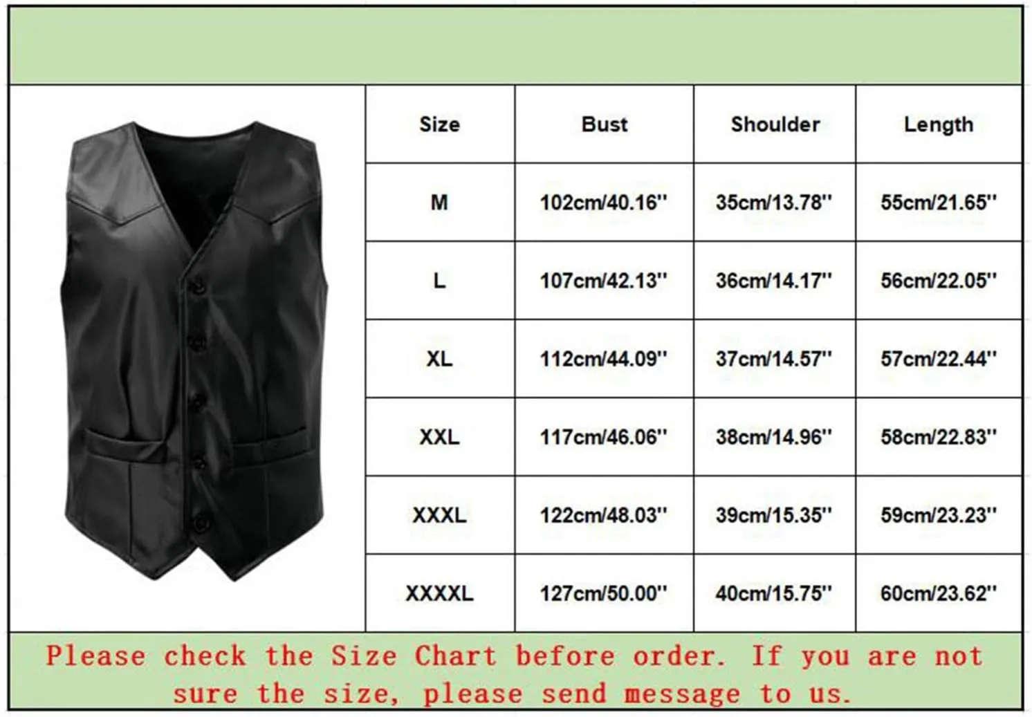 Men's V Neck Western Cowboy Vest Faux Leather Suit Vest Button Down Waistcoat Slim Fit Vintage Sleeveless Vest Jacket