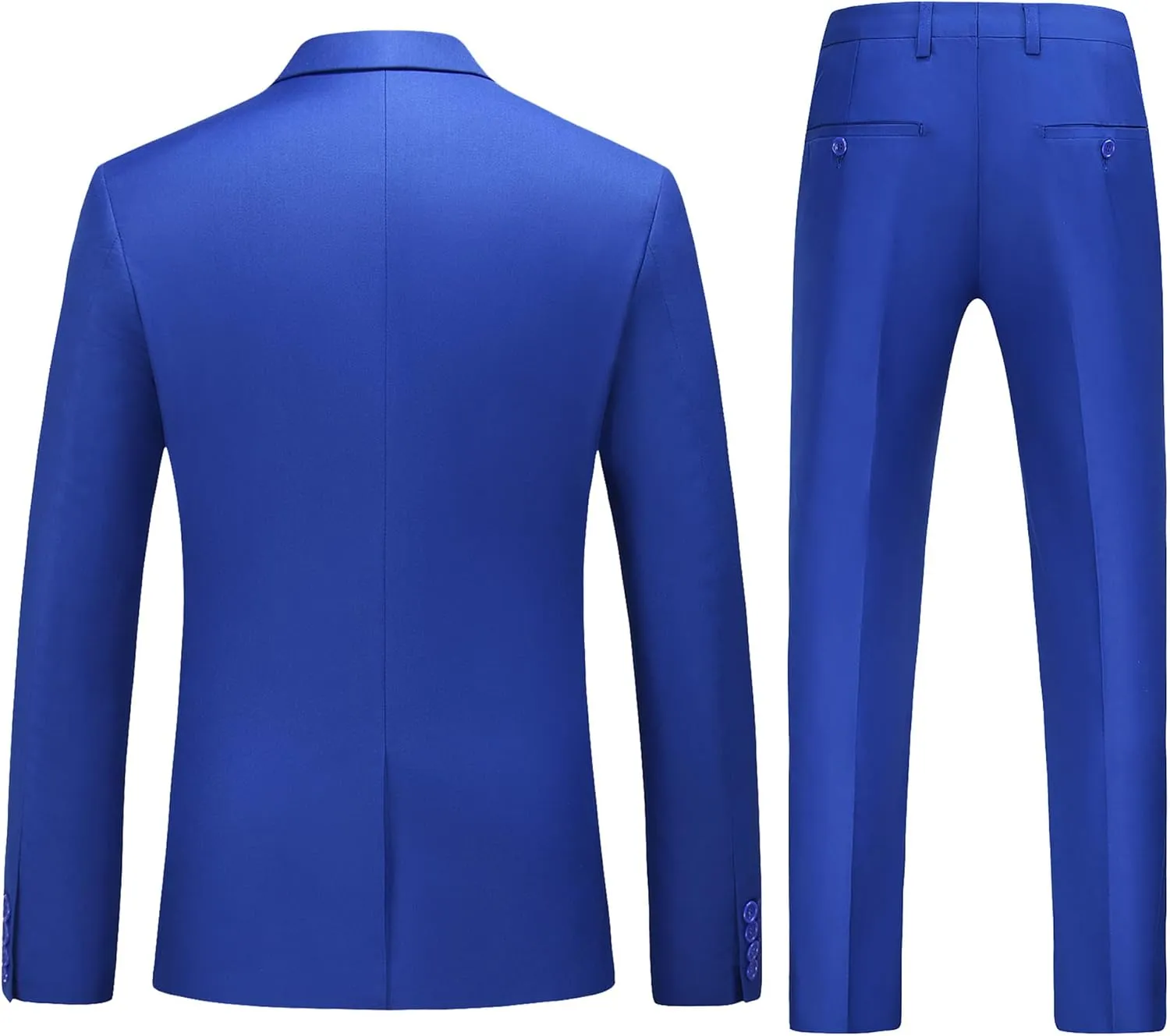 MOGU Mens 3 Piece Suit Slim Fit Pure Color Tuxedos for Wedding Prom