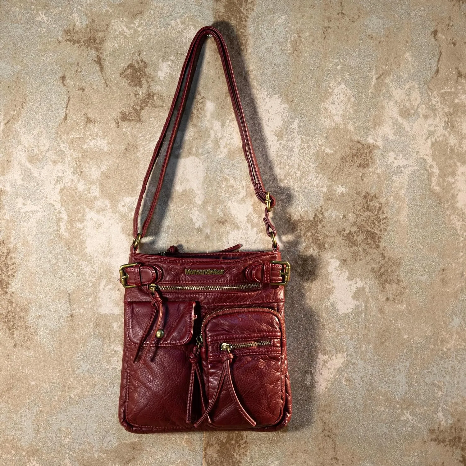Montana West Crossbody Bag for Women Multi Pocket Shoulder Medium Travel Purses Ultra Soft Washed Leather