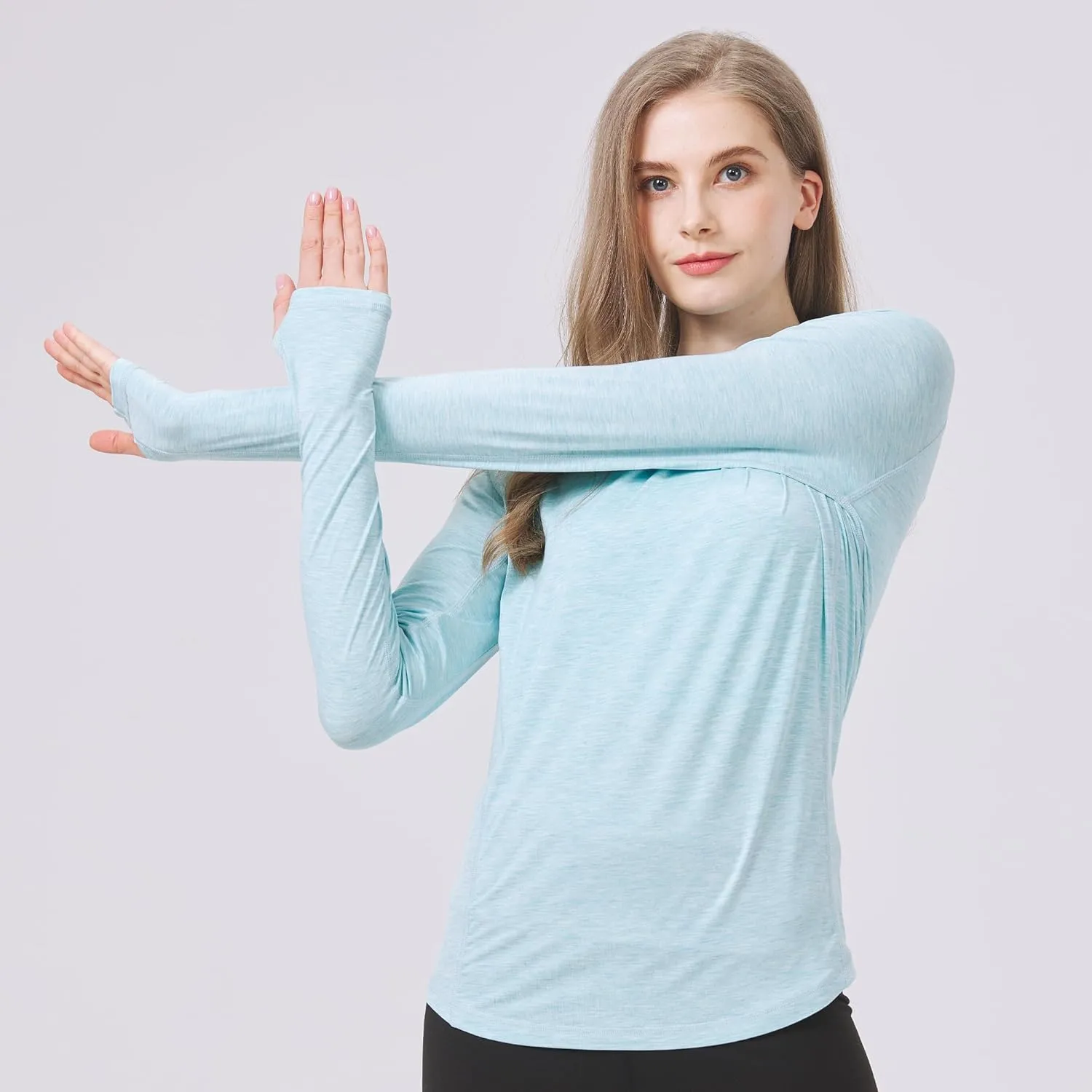 netdraw Women's Ultra-Soft Bamboo Viscose Hoodie UPF 50  Sun Protection Long Sleeve Shirt