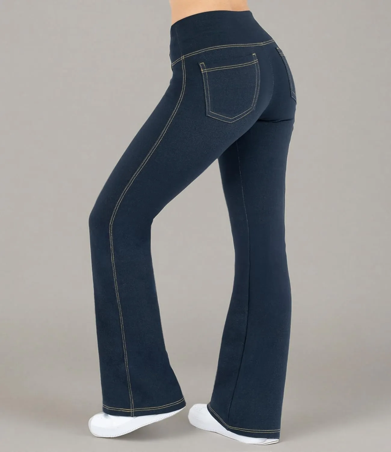 Nirlon Crossover Bootcut Jeggings for Women - Flare Leggings for Women Tummy Control Regular and Plus Size Jeggings