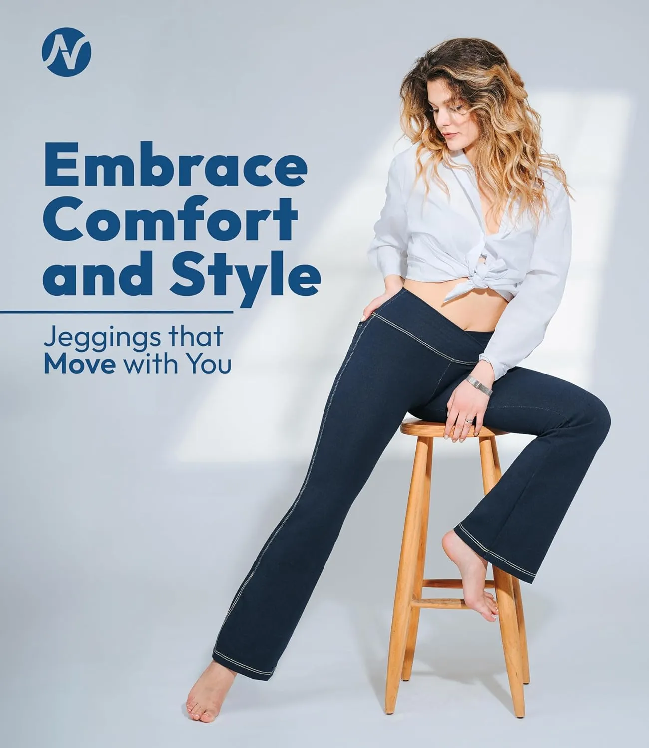 Nirlon Crossover Bootcut Jeggings for Women - Flare Leggings for Women Tummy Control Regular and Plus Size Jeggings