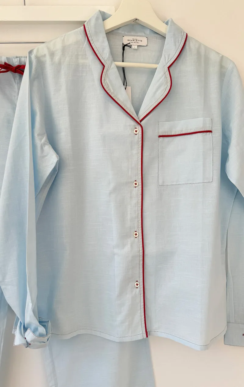 PJ Set with red piping