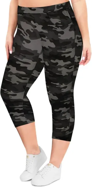 RITERA Plus Size Leggings for Women High Waist Capri Legging Oversized Stretchy Workout Pants XL-5XL