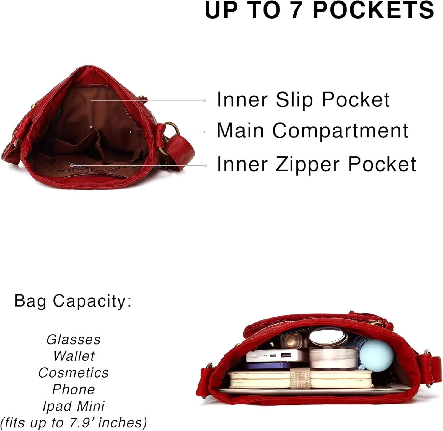 Scarleton Crossbody Bags for Women Travel Bag Purses and Handbags Multi Pocket Shoulder Bag Ultra Soft Faux Leather, H1693
