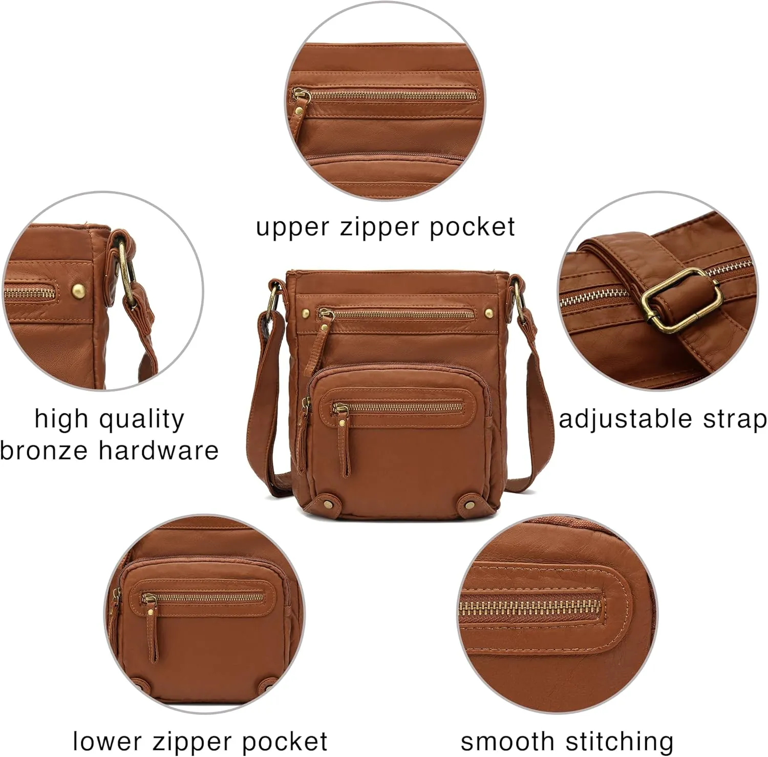 Scarleton Crossbody Bags for Women Travel Bag Purses and Handbags Multi Pocket Shoulder Bag Ultra Soft Faux Leather, H1693