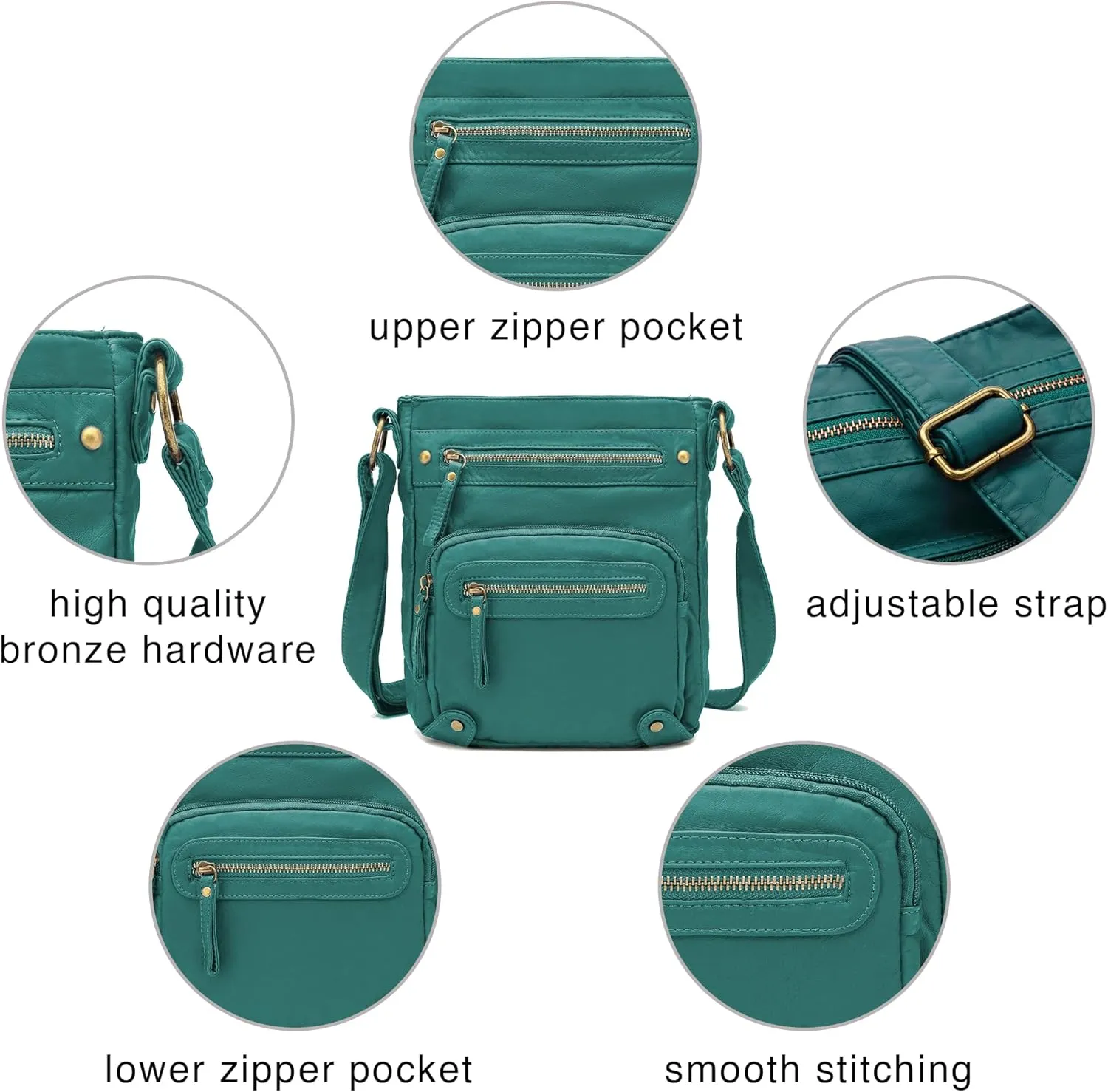 Scarleton Crossbody Bags for Women Travel Bag Purses and Handbags Multi Pocket Shoulder Bag Ultra Soft Faux Leather, H1693