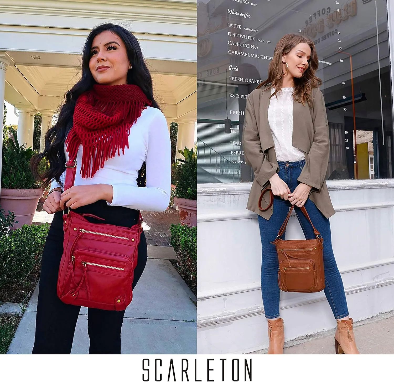 Scarleton Crossbody Bags for Women Travel Bag Purses and Handbags Multi Pocket Shoulder Bag Ultra Soft Faux Leather, H1693