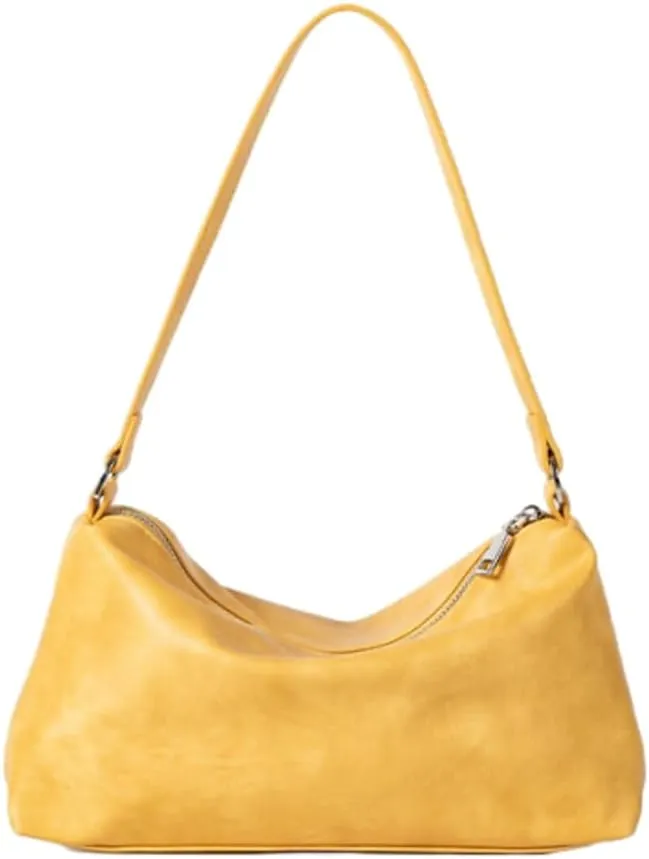 Slouchy Hobo Bags Women 2025 Spring Trendy Ultra Soft Foldable Shoulder Bag Clutch Handbag Tote Purses Bright Color