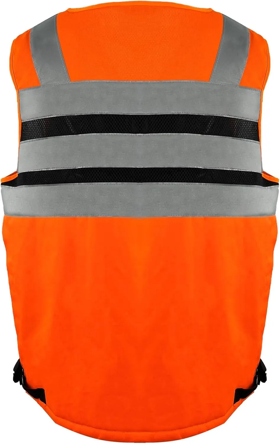 SMASYS Hi Vis Safety Vest with 3M Reflective Tape, knitted and Oxford Fabric with Pockets,Multifunction Construction Workwear