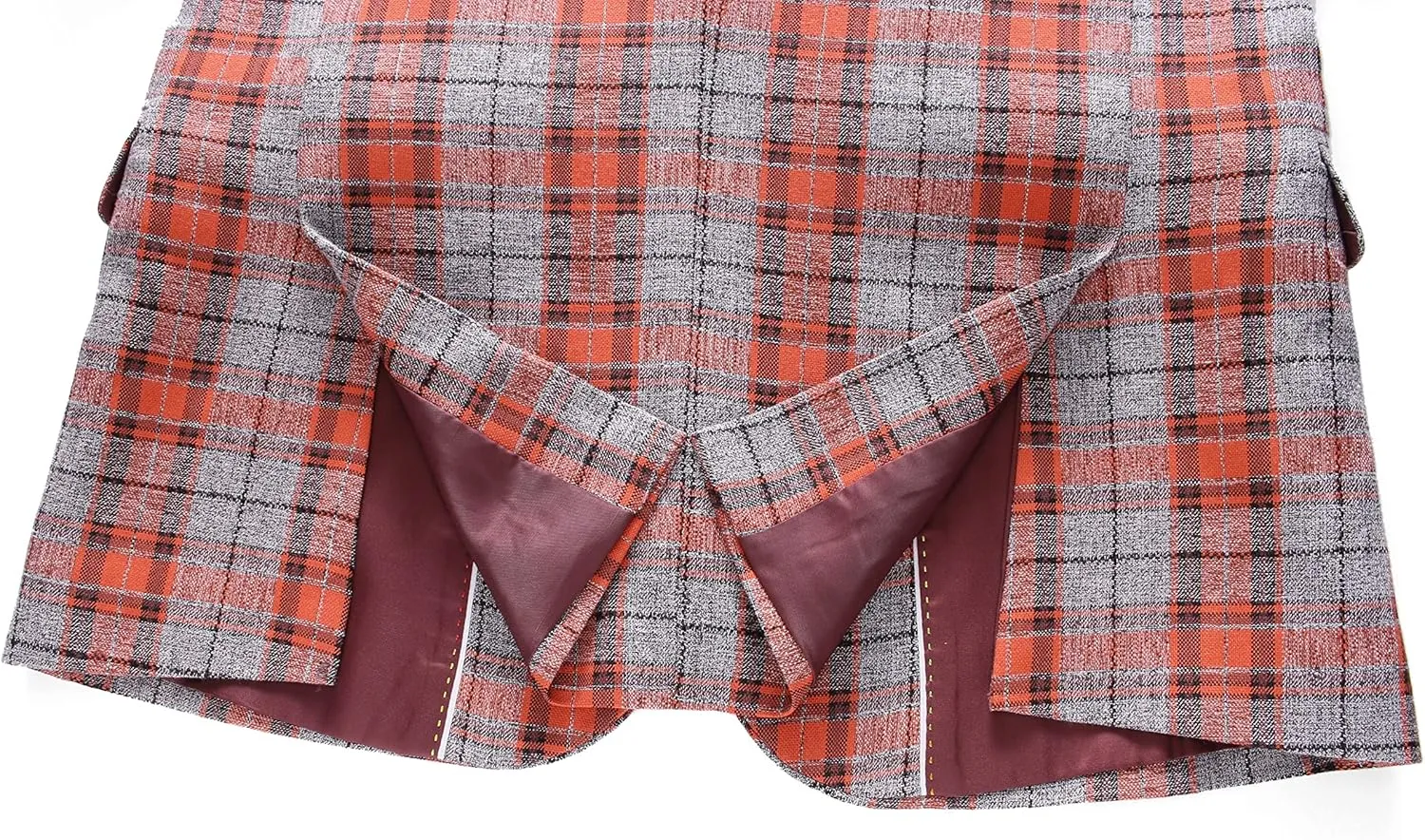 UNINUKOO Mens Suit Slim Fit 3 Piece Plaid Checked Tuxedo Formal Business Wedding Suits for Men