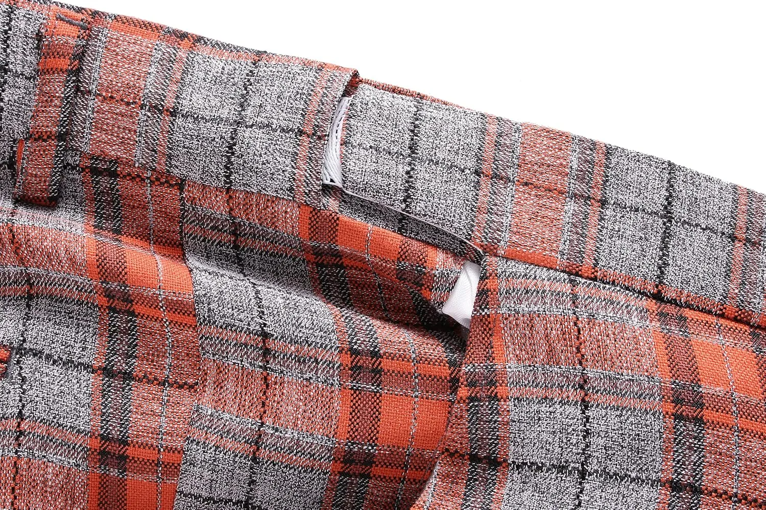 UNINUKOO Mens Suit Slim Fit 3 Piece Plaid Checked Tuxedo Formal Business Wedding Suits for Men