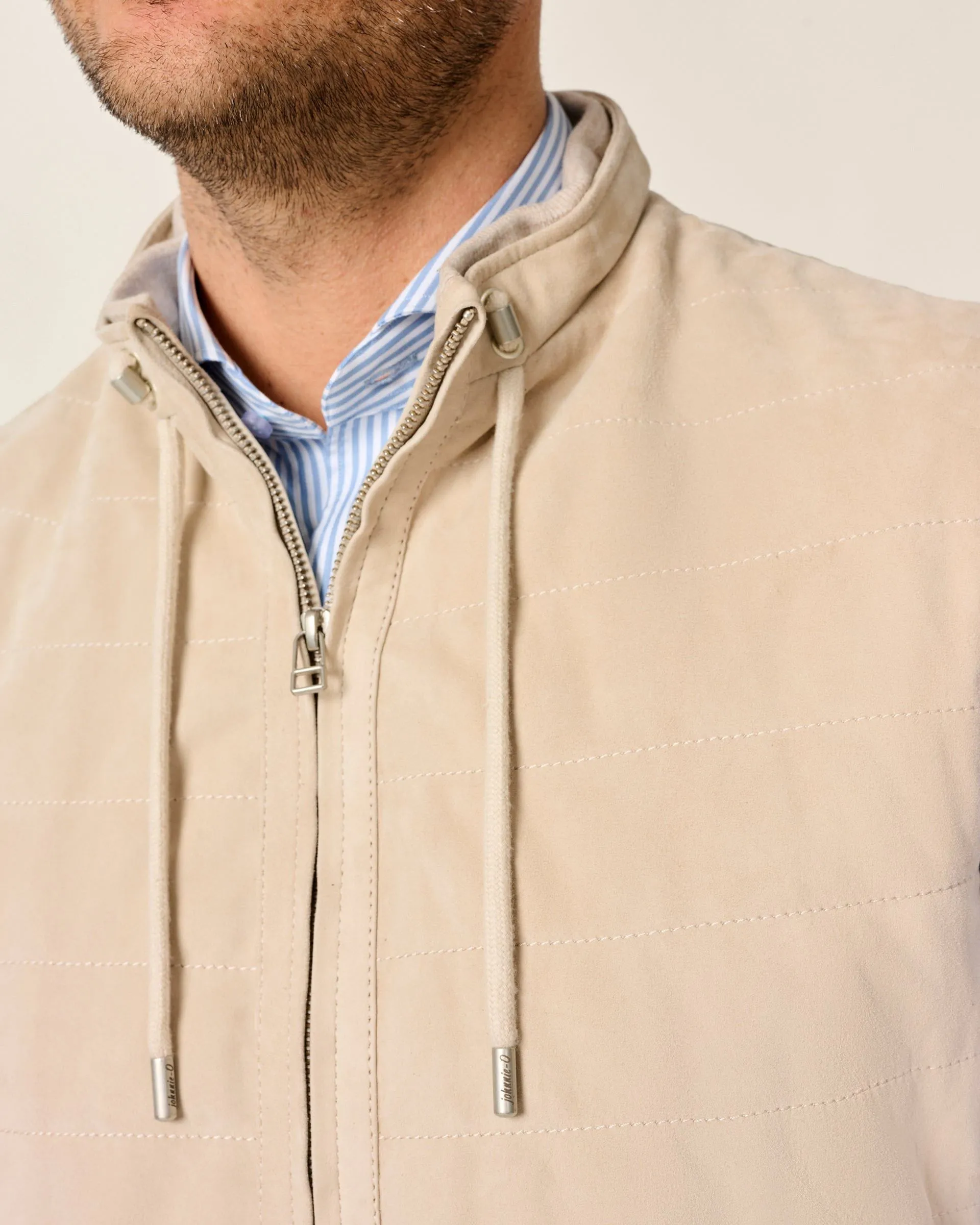 Winthrop Quilted Lambsuede Vest