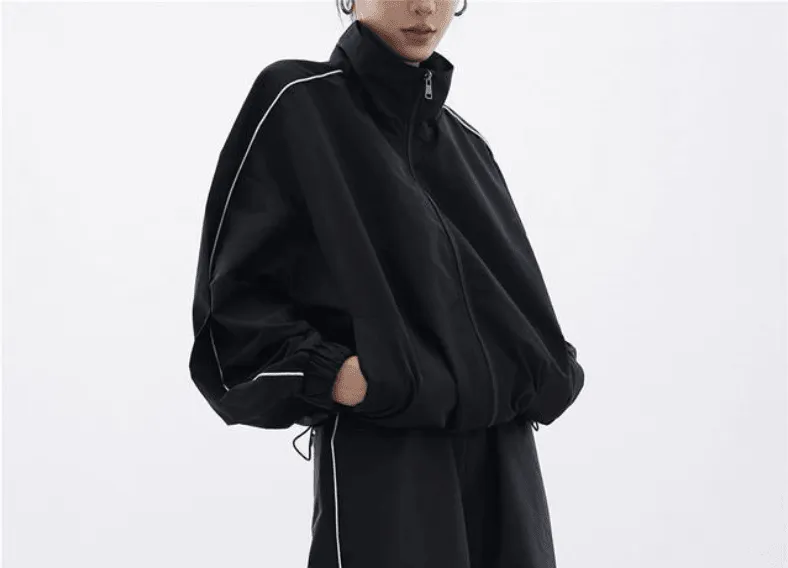 Women's Sports Shell Jacket Cardigan Coat Wide Leg Pants