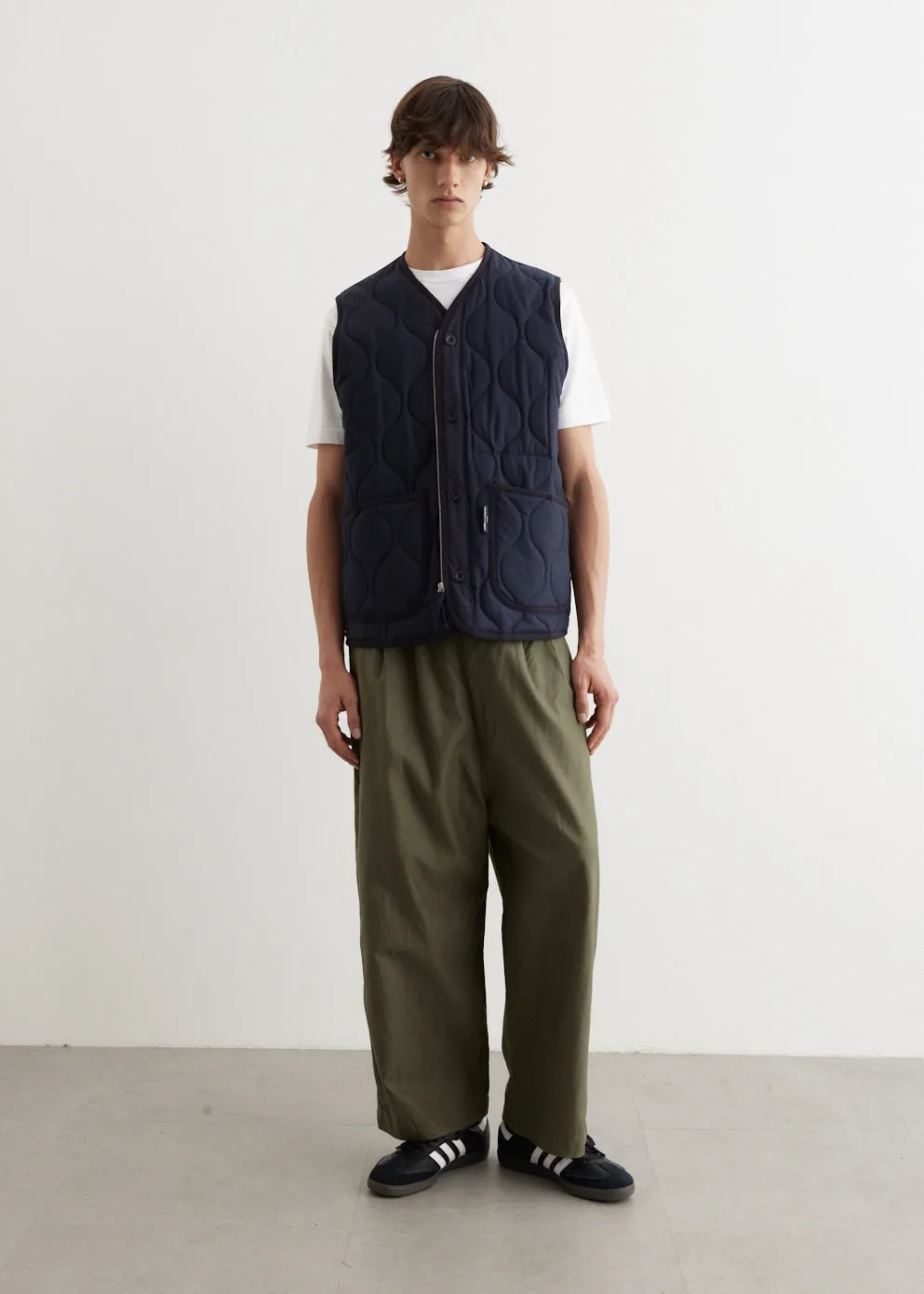 Wool Herringbone Quilted Vest